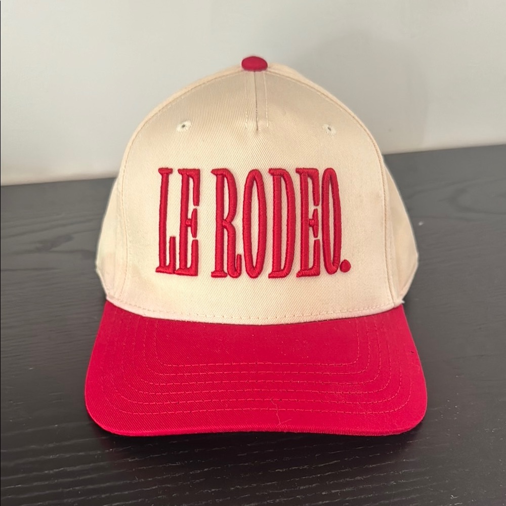 Le Rodeo Red and Cream Cap